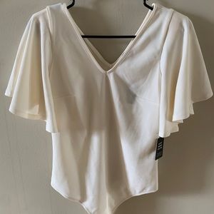 Flutter sleeve bodysuit